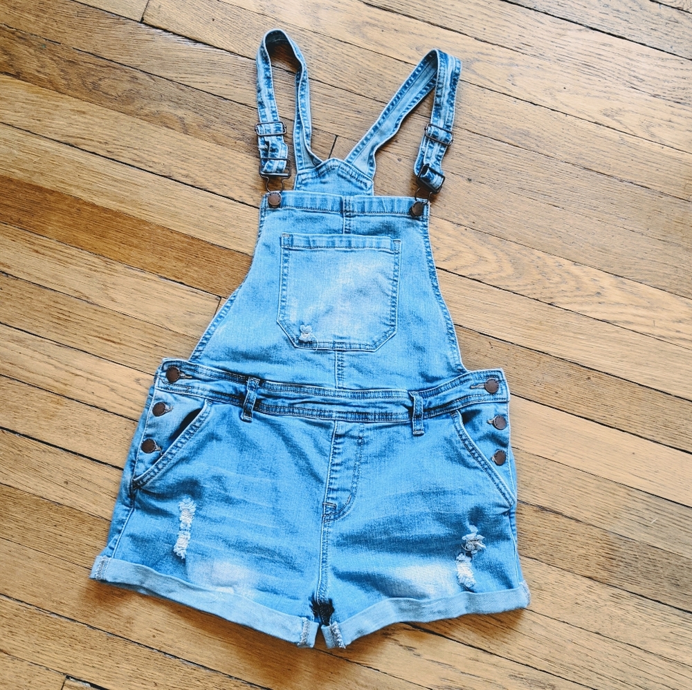 Encore jean overall shorts